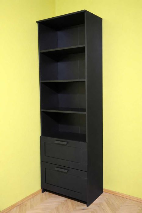 Bibliotecă neagră BRIMNES IKEA, 60 x 190 cm