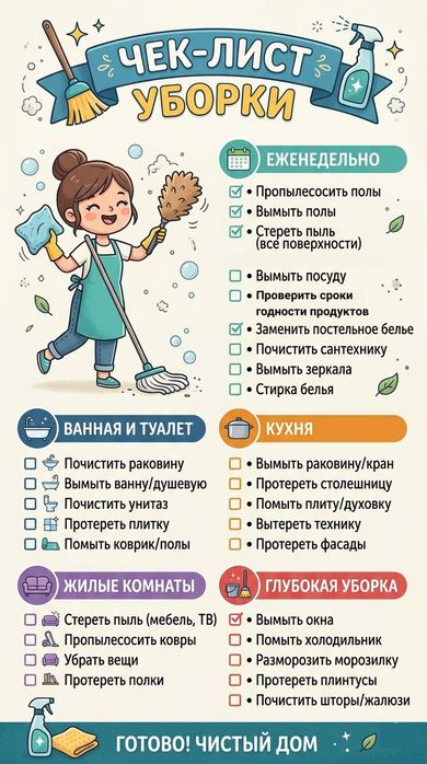 Уборка домов клининг