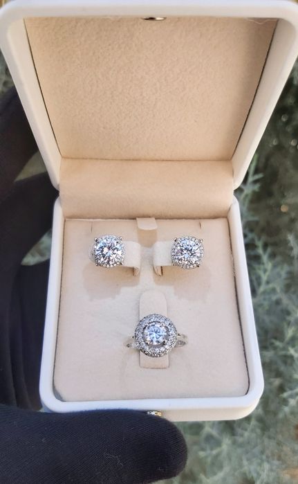 Kumush uzuk zirak sepochka Комплект кольца серги кулон цепочка серебро