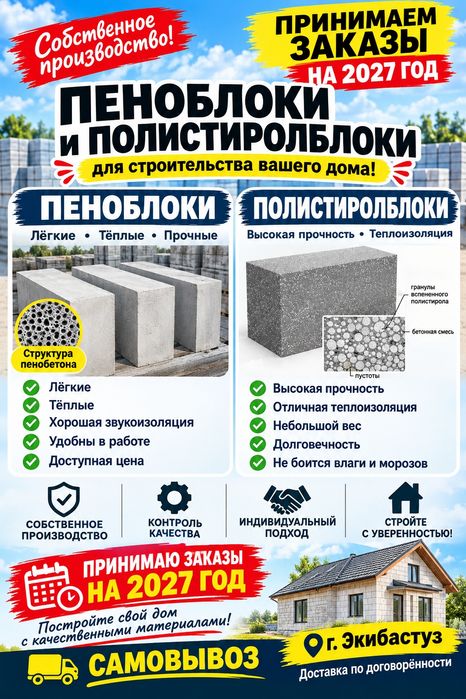 Газоблок, Пеноблок