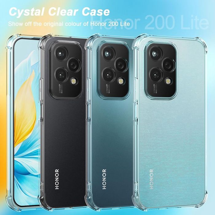 Honor 200 / Lite / Pro / Smart / Удароустойчив силиконов кейс гръб