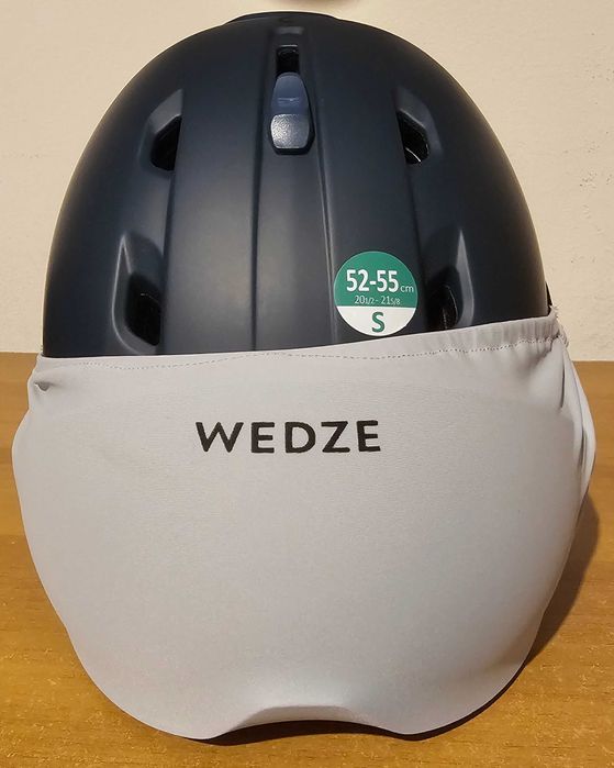 Синя каска за ски с визьор WEDZE PST 950 MIPS, S 52-55 см