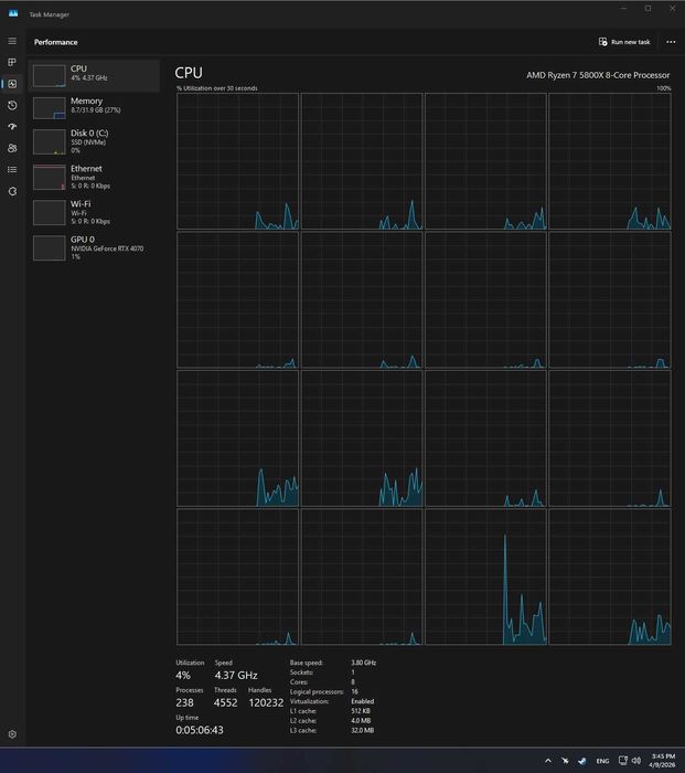 Calculator PC Gaming Lenovo T5 Ryzen 7 5800X RTX 4070