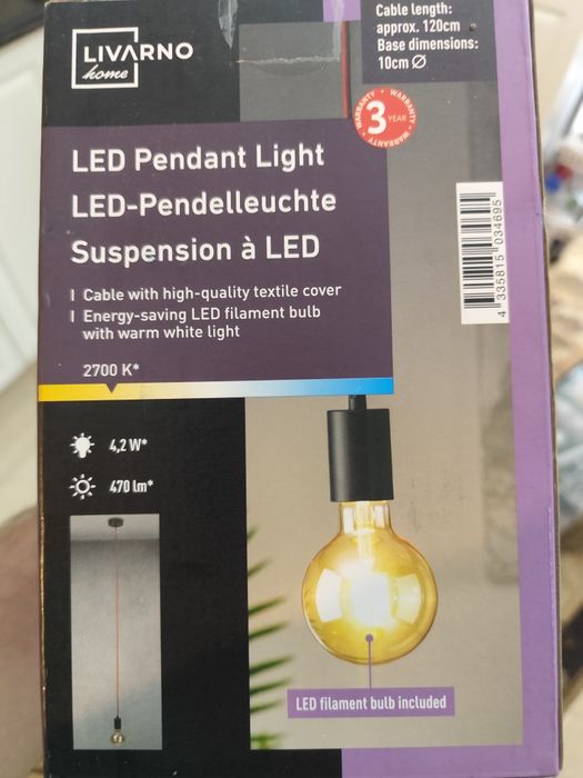 Lustra simpla atarnata cu bec mare led