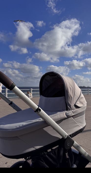 Scoică auto + landou Cybex Balios S Lux – Grey Stone