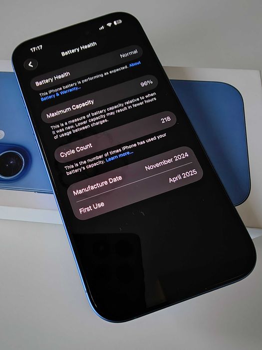 iPhone 16 128gb, Purple. Like new.