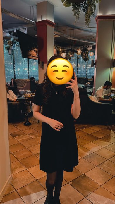 Платье трикотаж черный