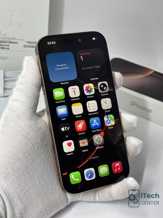 iPhone 16 Pro, 256GB, Desert Titanium, 89% батерия, КАТО НОВ, 1г. ГАРАНЦИЯ!
