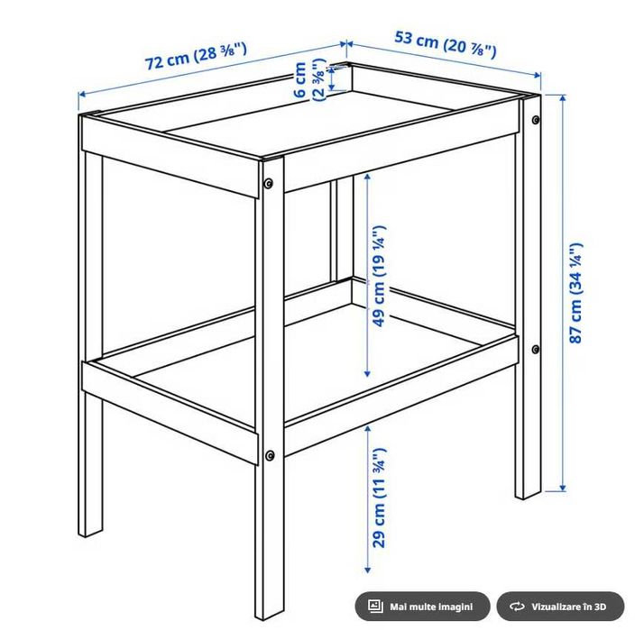 vand masa de infasat plus saltea si accesorii