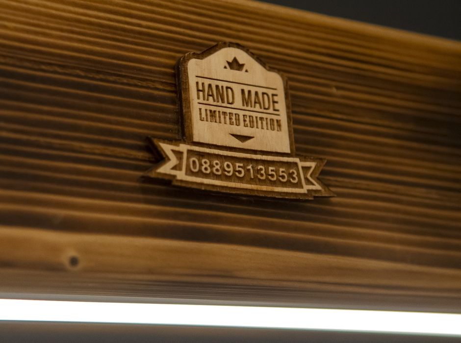 Рустик лампа от естествено дърво