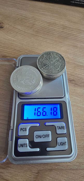 Лот испански сребърни монети 166 грама