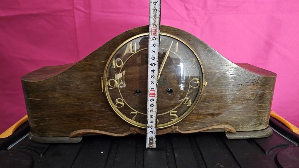 Ceas șemineu mecanic vintage din lemn – model clasic
