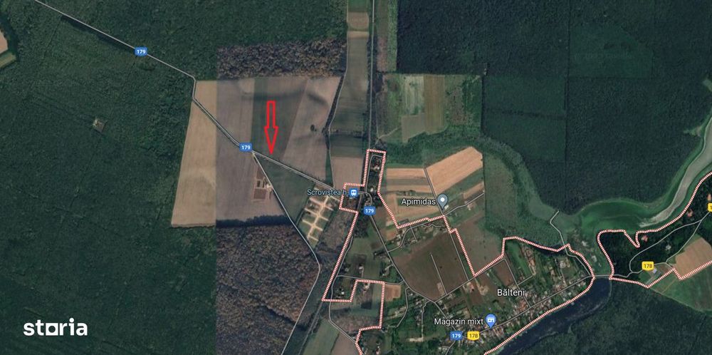 Scroviștea, Intravilan, 3,5 Ha – 75 Ml Front Stradal + 75 Ml La Pădure