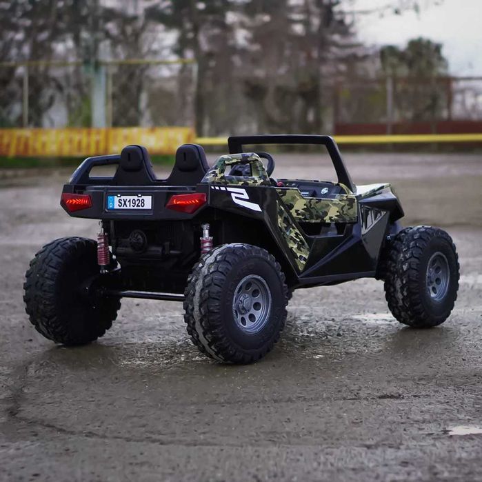 UTV electric pentru 4 copii, Kinderauto BJX1928 24V 14Ah , 500W Army