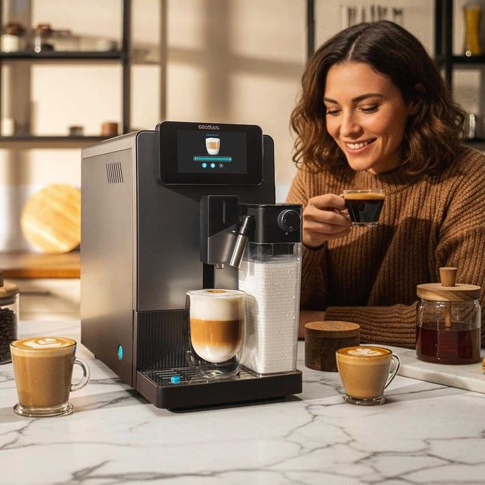 Cecotec Cremmaet Latte Art. 1500W 19 бара, термоблок, 6 напитки автоматично почистване, резервоар за вода 1,1л и мляко 400 мл НЕ РАБОТИ!