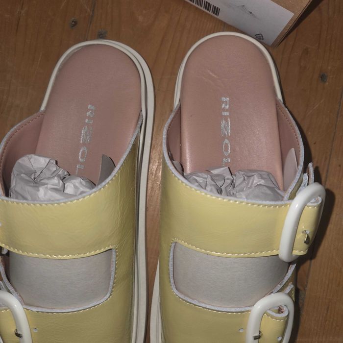 Slapi sandale noi din piele Rizzoli