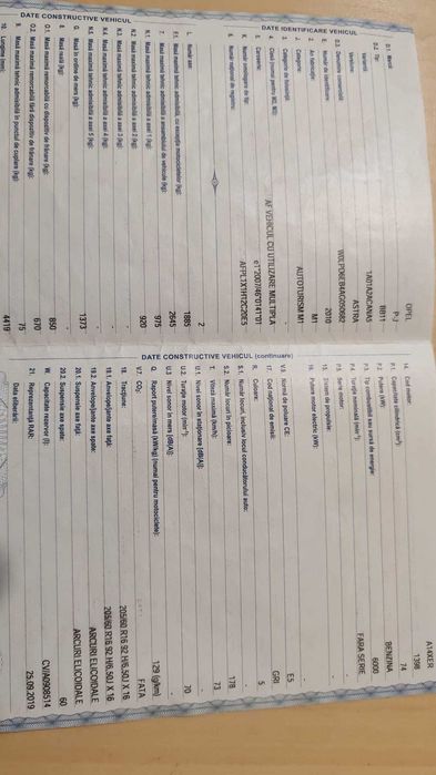 OPEL ASTRA J, 2010, 1.4 BENZINA, 74 KW