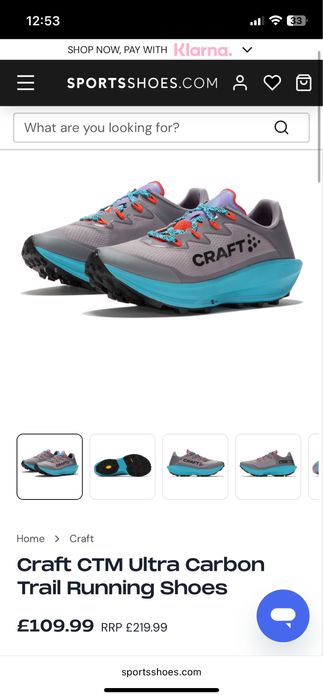 Нови Обувки за планинско бягане Craft CTM Ultra Carbon Trail Running