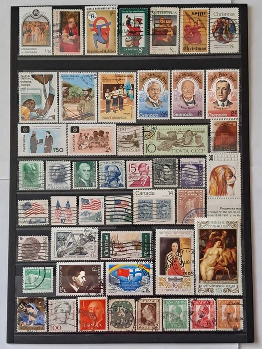 Продавам пощенски марки - четиристотин петдесет и седем броя.