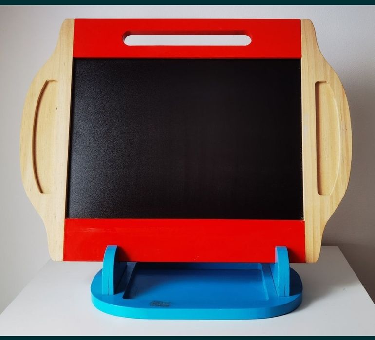 Tabla dublă de scris portabilă din lemn ca nouă