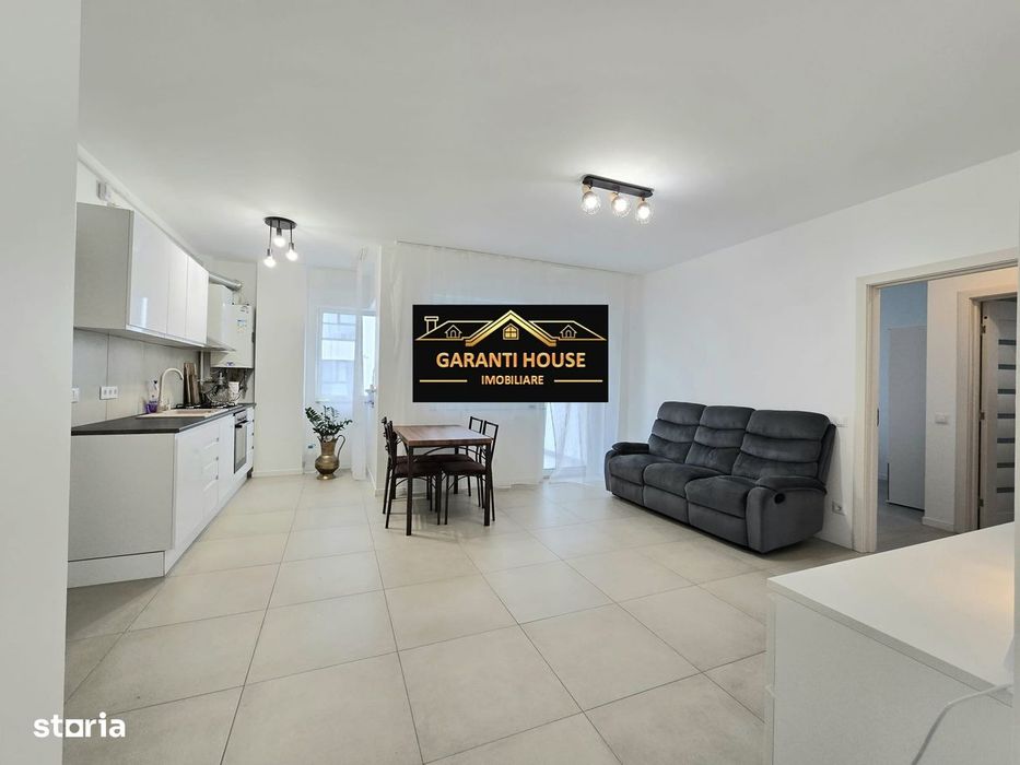 Bloc nou, apartament cu 3 camere, etaj 1, mobilat si utilat, 450€/Luna