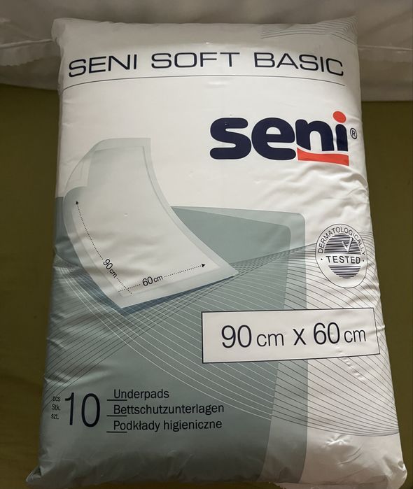 Vând Aleze Seni 90×60 Cm Soft Basic Igienice 10 Buc