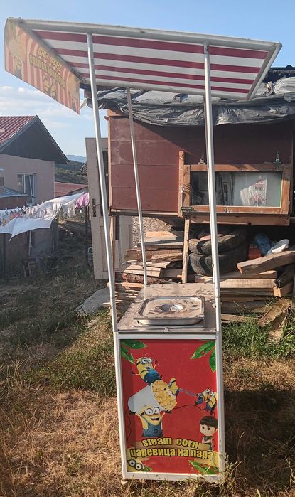 професионална количка за царевица на пара