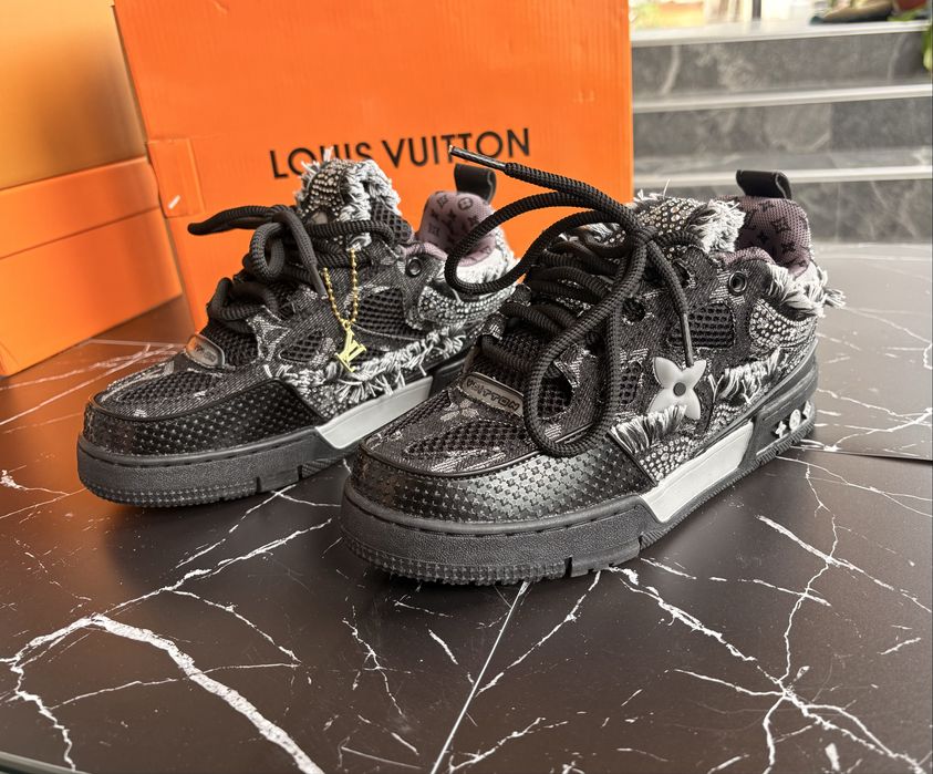 Louis Vuitton LV Skate Sneaker black denim & crystals – mărimea 37