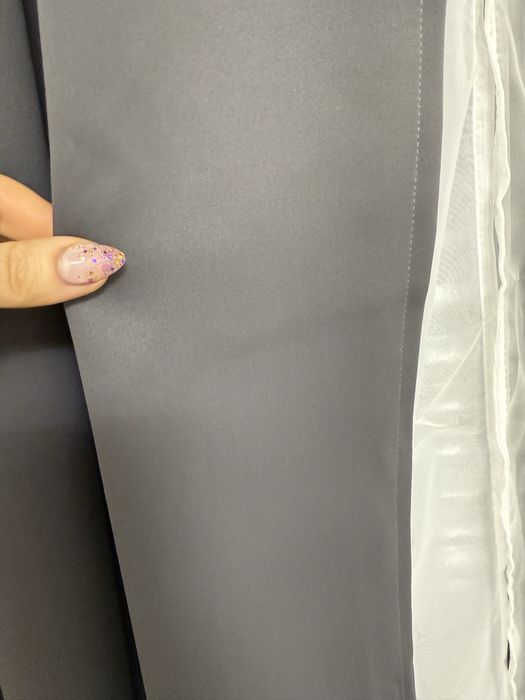 draperie gri 2 buc 150/300 cm