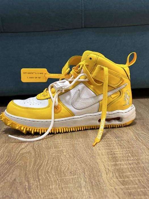 Nike x Off-White Air Force 1 Mid «Varsity Maize» — Размер 42 (EU)
