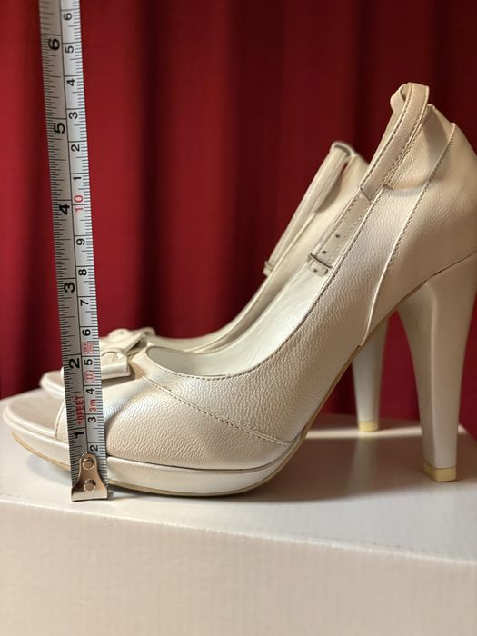 Pantofi alb sidef Veronesse mas 35