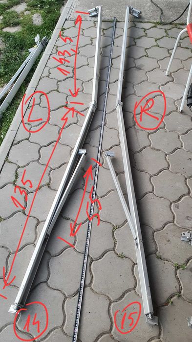 Brate,  tije ,  suporti  pentru marchize Fiamma, Thule Omnistore , etc