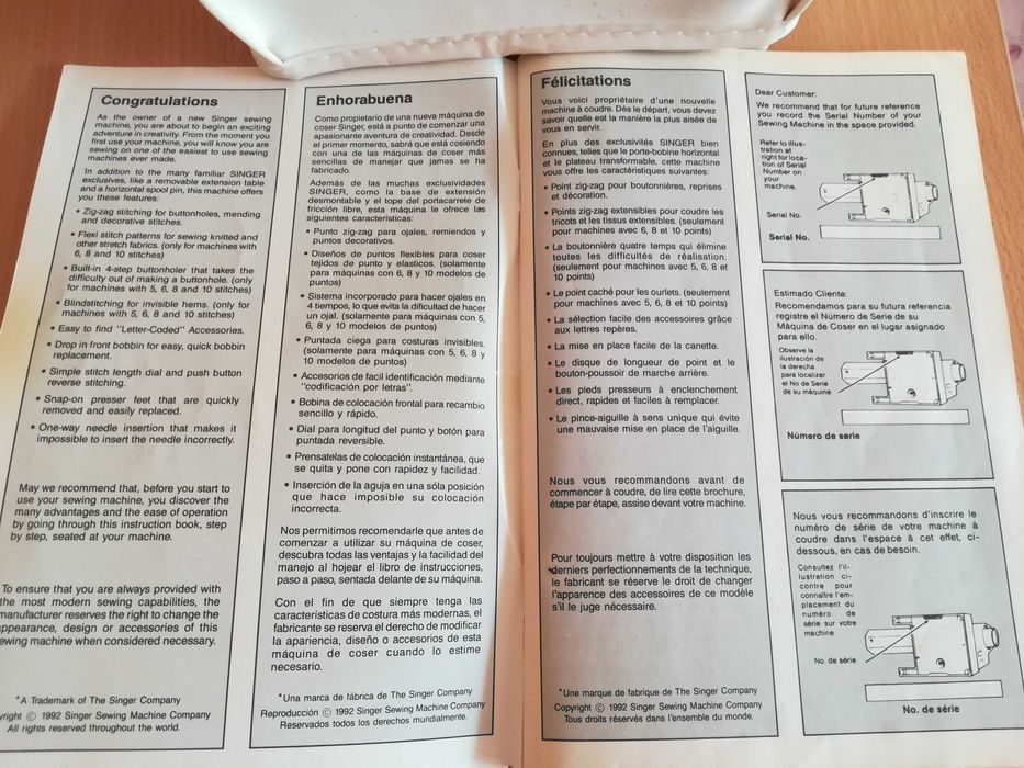 НОВА Шевна машина SINGER, електрическа, от Бразилия