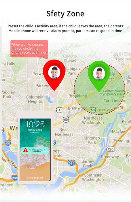 Детски смарт часовник с SIM карта, GPS, SOS гривна, камера и игри