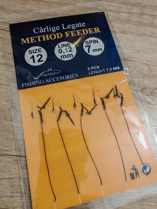 Riguri carlige legate feeder cu spin