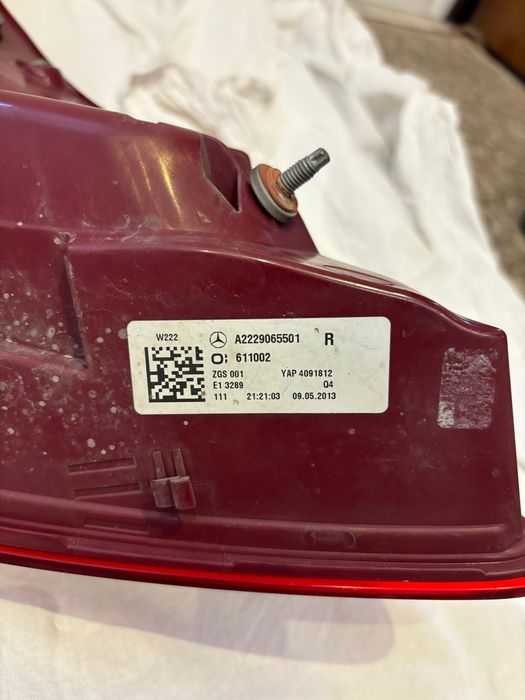 Задние стопы S class w222 до рест оригинал
