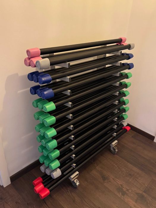 Set complet studio fitness – 34 bare + rack (3B Fitness Systems)