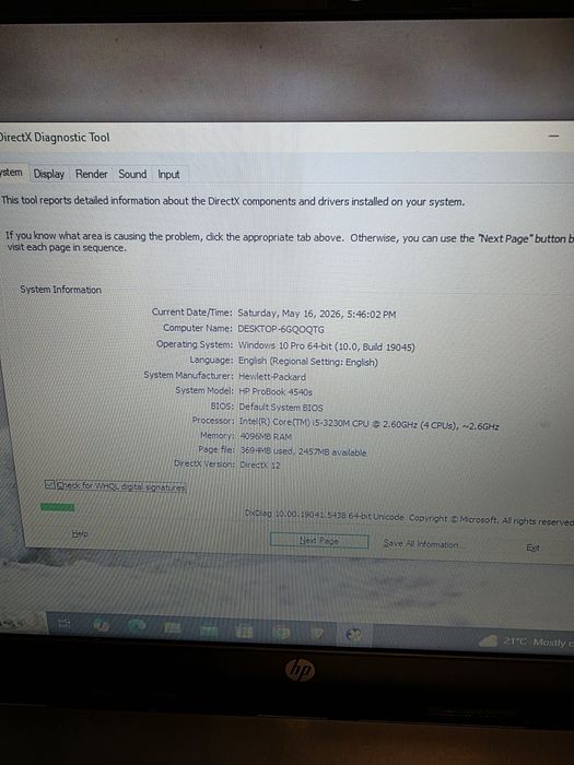 Laptop HP Probook 4540s