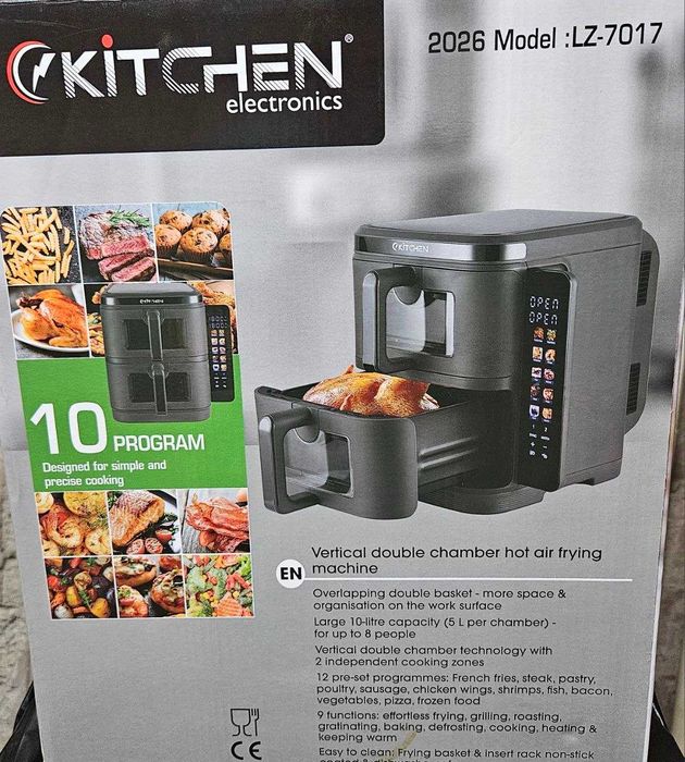 Yangi ikki qavatli Kitchen aerogirli (12L) — ayragril, aerogril