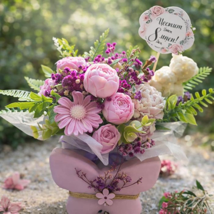 Подаръчни кошници и цветя от соев восък