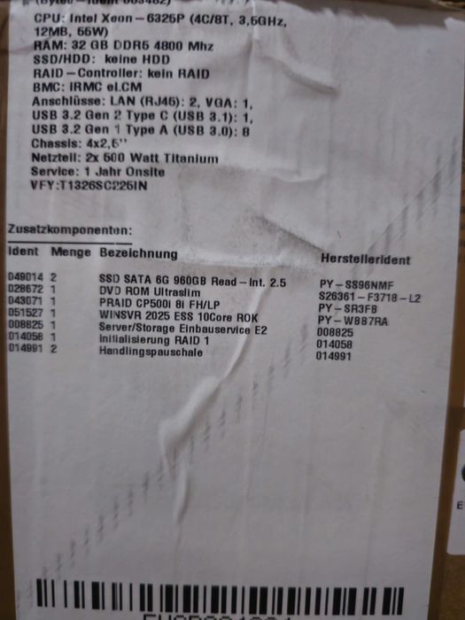 NOU!SIGILAT! Server Fujitsu PRIMERGY TX1320M6-config. profesionala