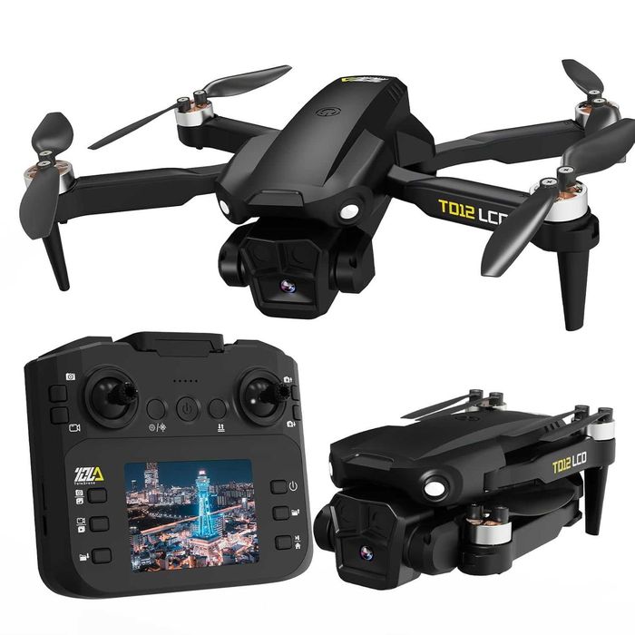 Toladrone TD12LCD Дрон с камера, Сгъваем RC Дрон с LCD екран Дистанционно управление