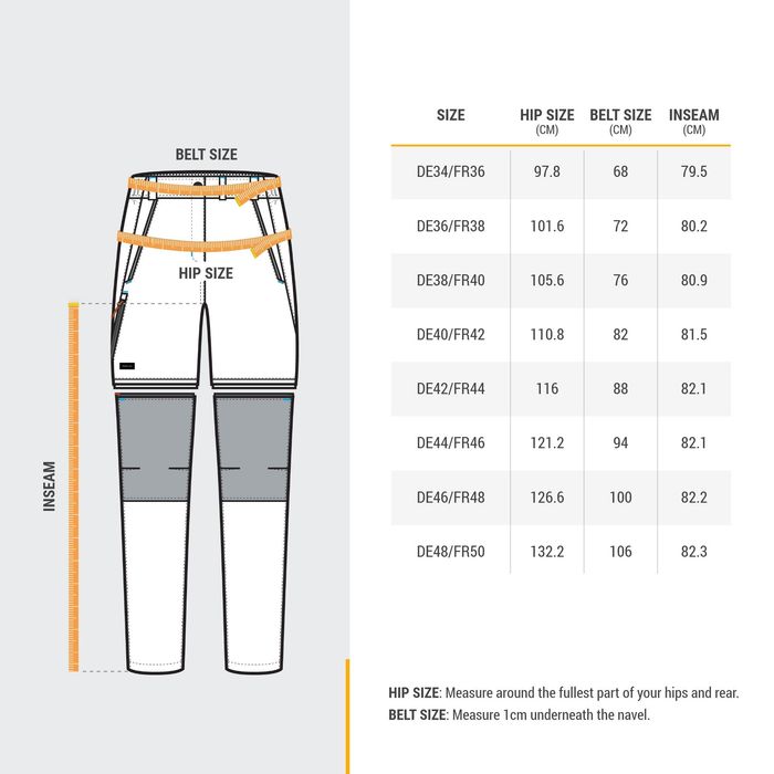 Pantalon Modulabil Trekking la Munte - produs resigilat Decathlon