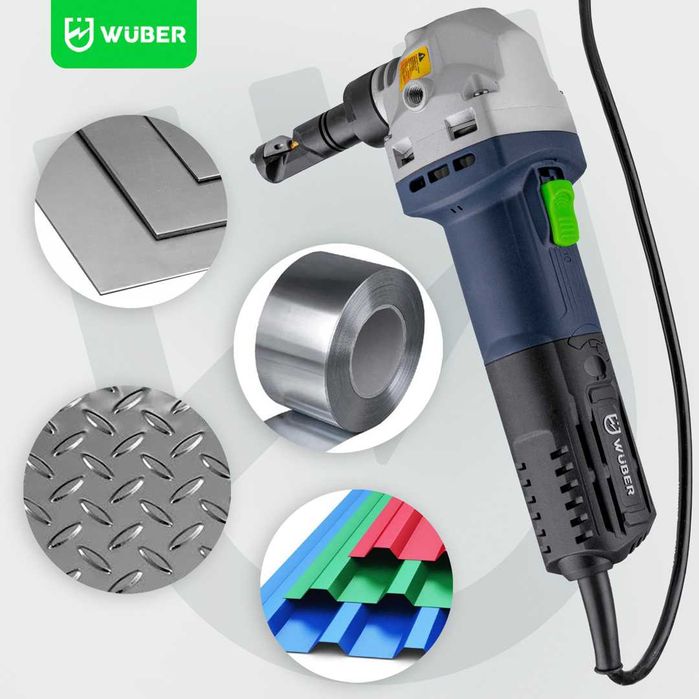 Foarfecă electrică pentru tablă 500W, 1.6 mm, 2200 RPM Wuber