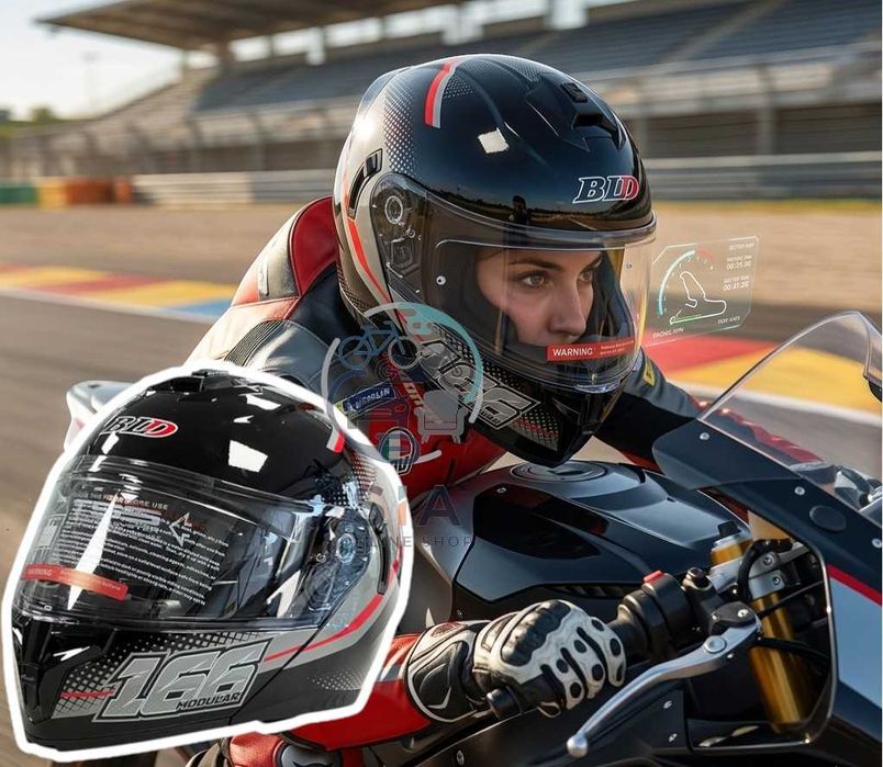 Модуларна каска с Twin Shield System, Отварящ се механизъм, 4 размера