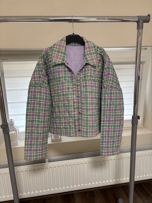 Късо яке риза каре