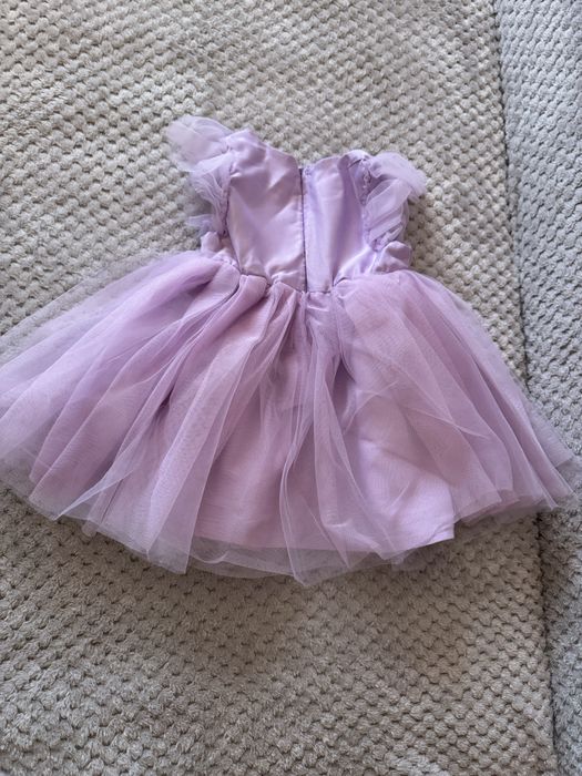 Rochie printesa mov bebe fetita 9-12 luni 74-80 cm