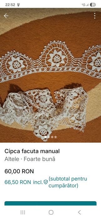 Cipca facuta hand made