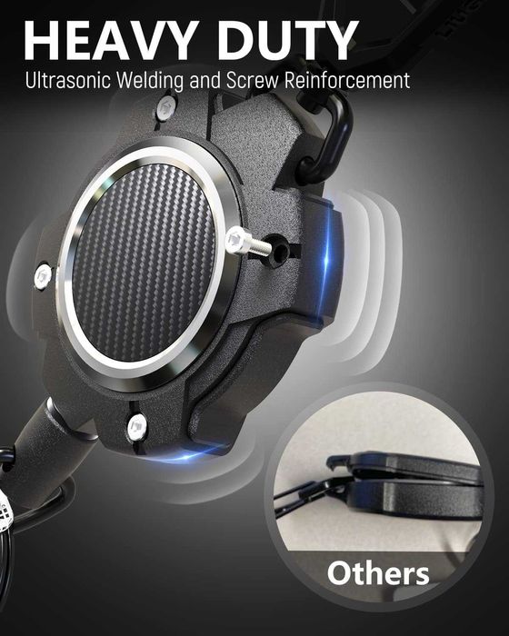 Выдвижной брелок с карабином и держатель для бейджа LIUGX