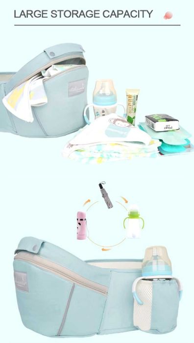 Ергономична раница 6в1, Кенгуру,  новородено, бебеносене, седалка дете